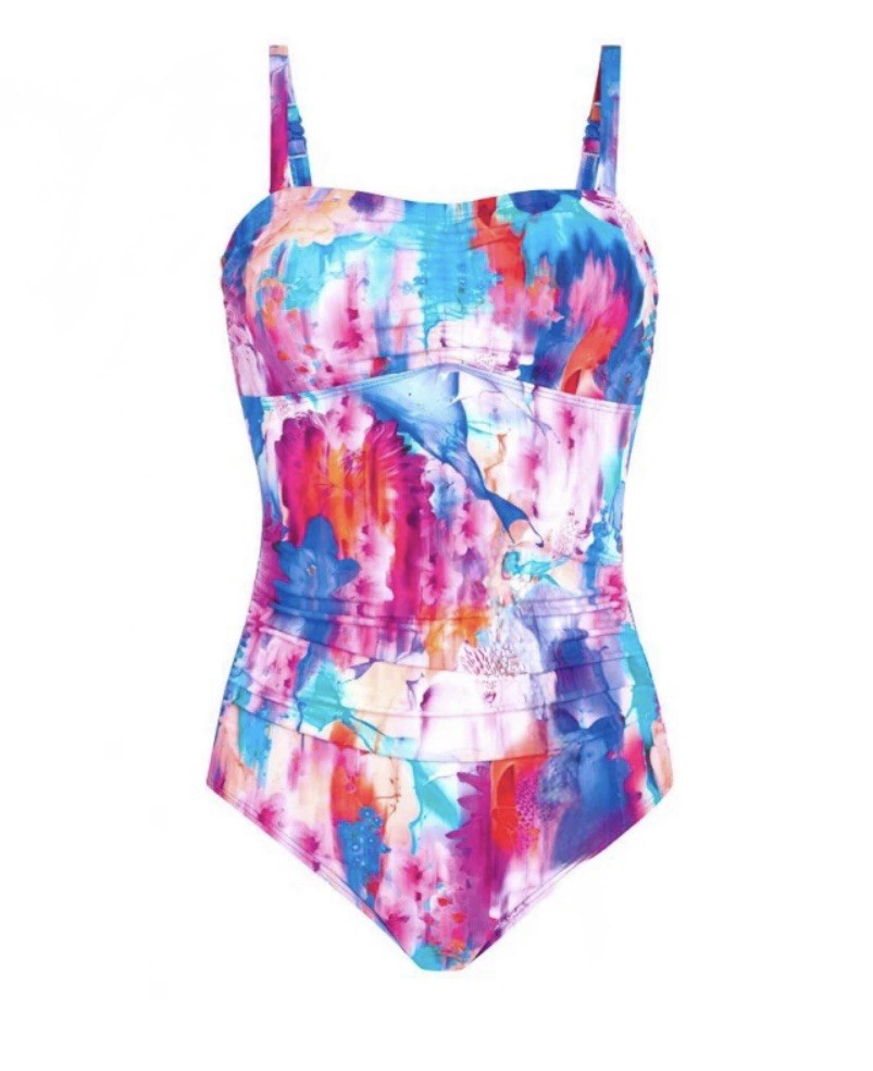 Amoena San Diego 71380 Floral Mastectomy Swimsuit One Piece Soft Cup 10 14 16