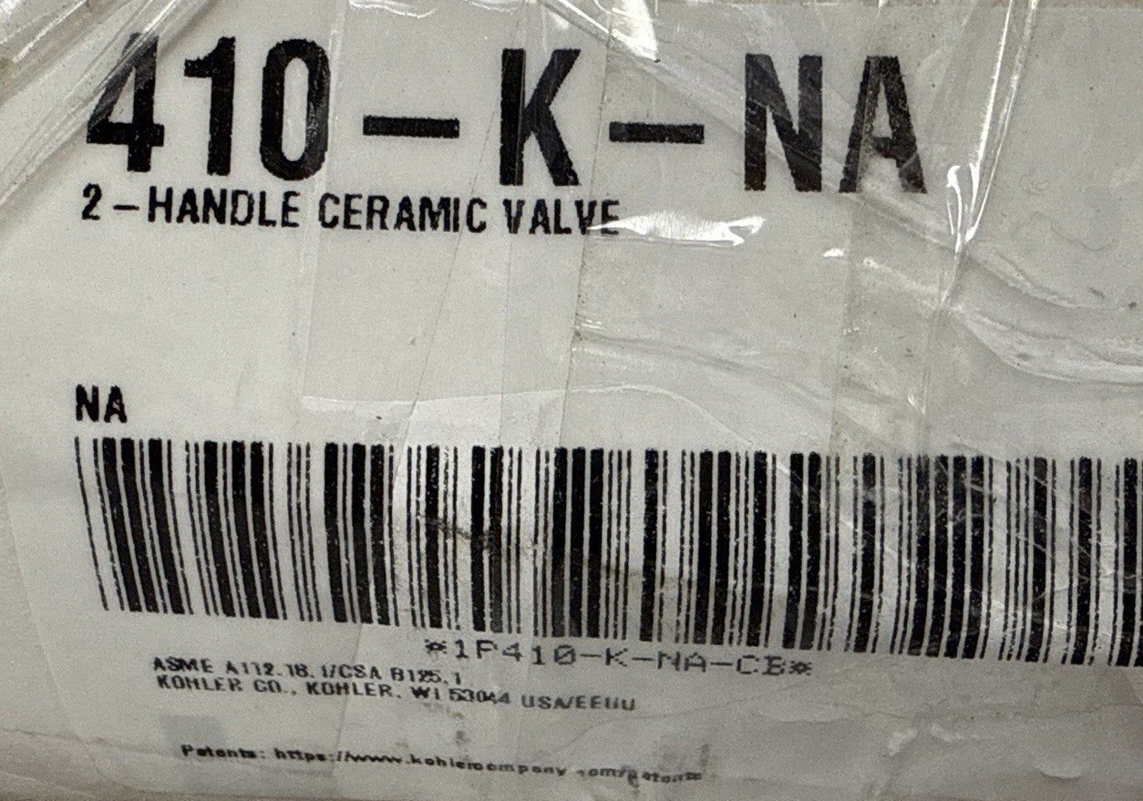 KOHLER 410-K-NA Falling Water 5/8" Two-Handle Brass Ceramic Valve – Rough-In Onl