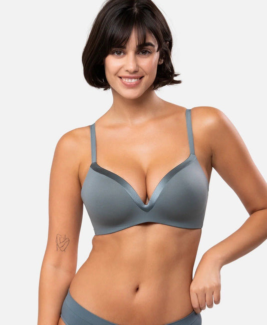 Underoutfit The Satin Grace -1258 (3D molded) Stormy, size Large