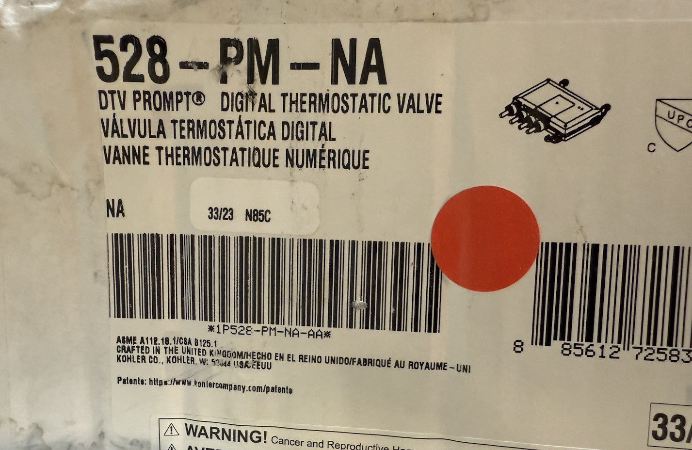 Kohler K-528-PM-NA Digital Thermostatic Valve | 2-Port, Platform Ready, Matt