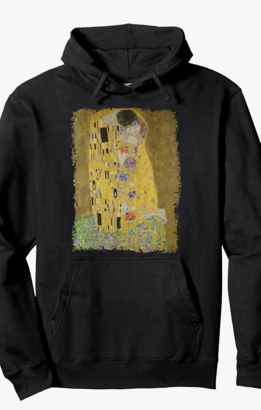 Gustav Klimt - The Kiss, Immersive Expierence Black Hoodie, size xl