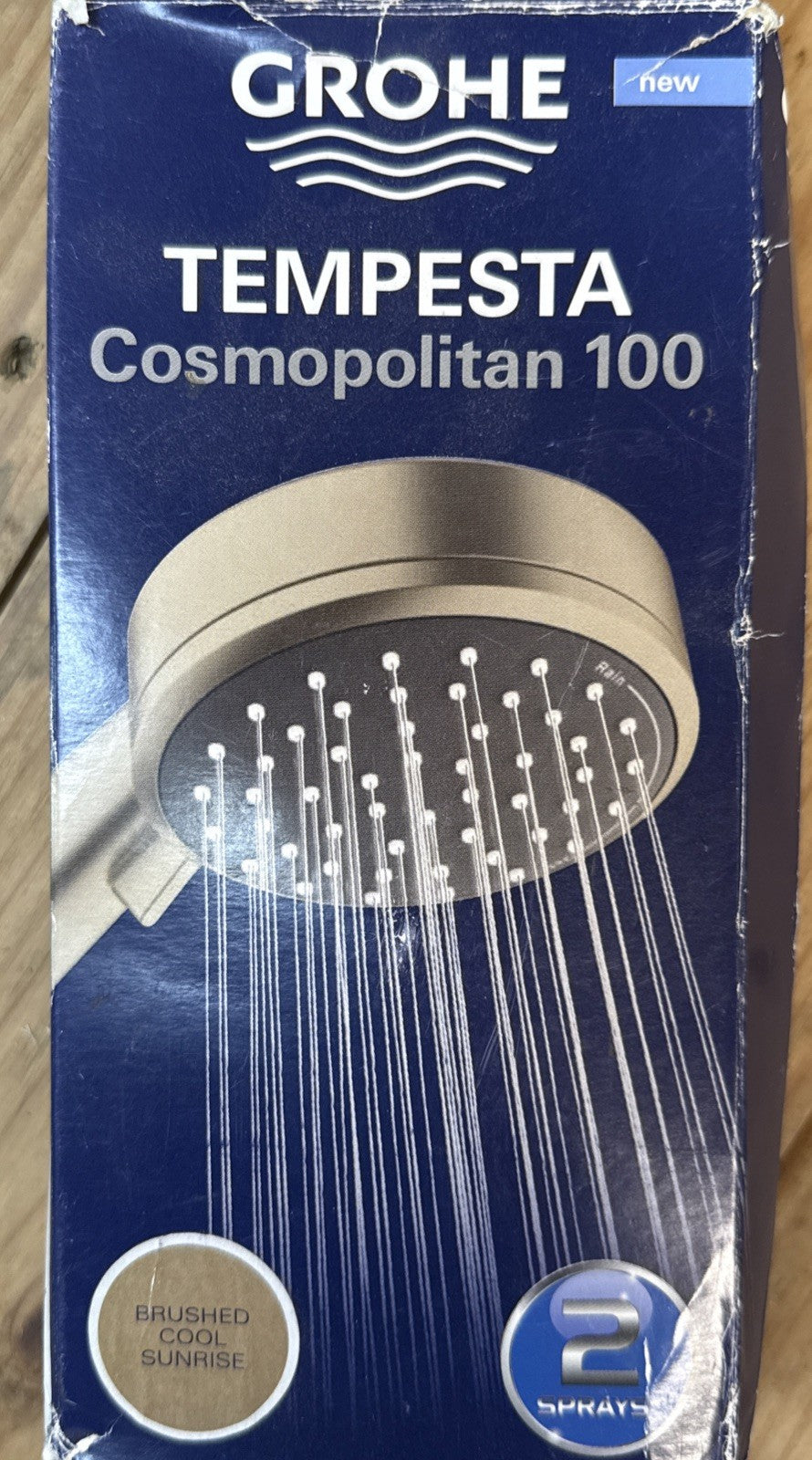 Grohe Tempesta Cosmopolitan 100 Hand Shower – Brushed Cool Sunrise, 2 Sprays
