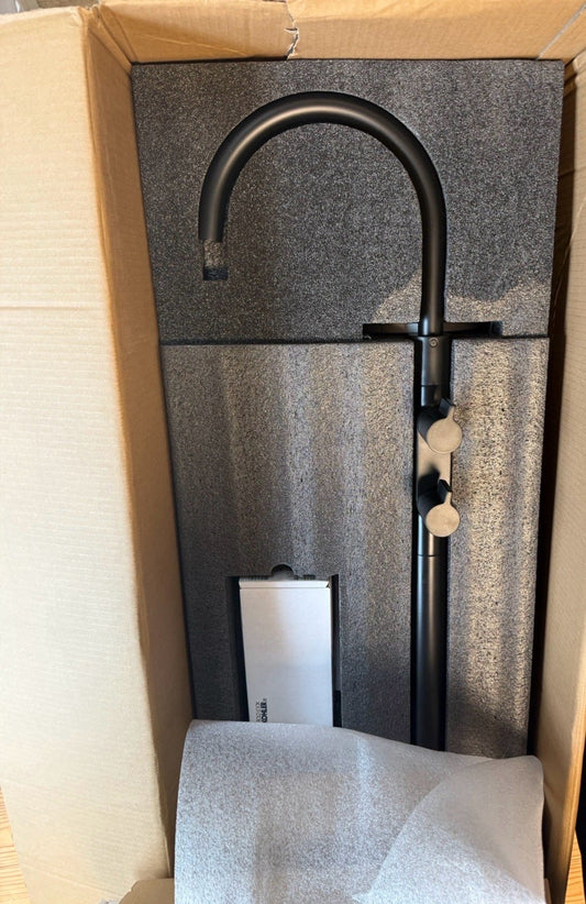 Kohler Components Floor-Mount Tub Filler Handshower – Matte Black K-T77984-4-BL