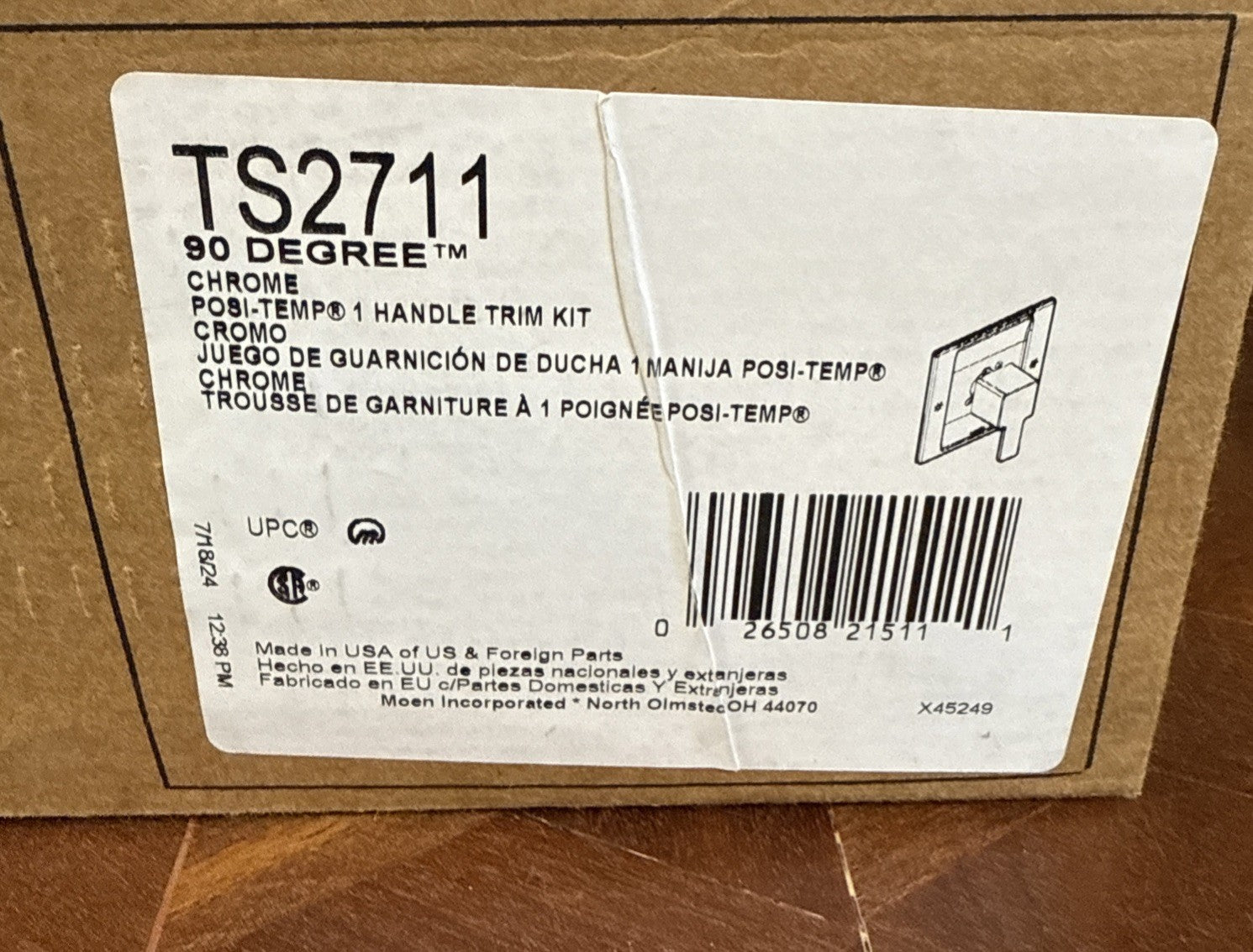 🏷️ Moen TS2711 90° Posi‑Temp One‑Handle Valve Trim Kit – Pressure‑Balanced