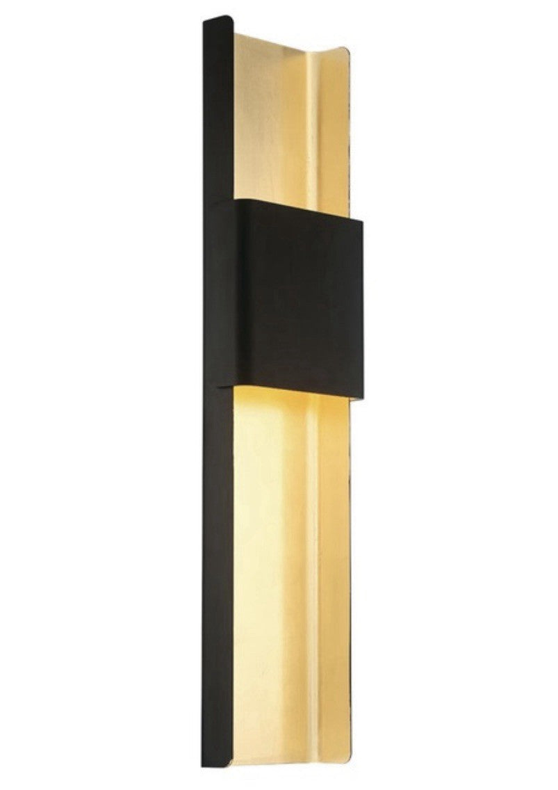 WAC Tribeca Wall Sconce Black & Gold Modern LED Light Fixture WS-W10314-BK/AB