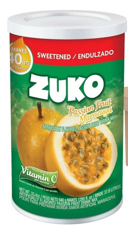 PASSION FRUIT Instant Powder Drink, Canister, No Sugar Needed, 33.4 Oz