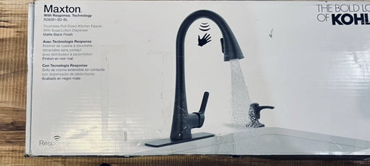 KOHLER R26281-SD-BL  Maxton Touchless Pull-Down Kitchen Faucet w/ soap dispenser