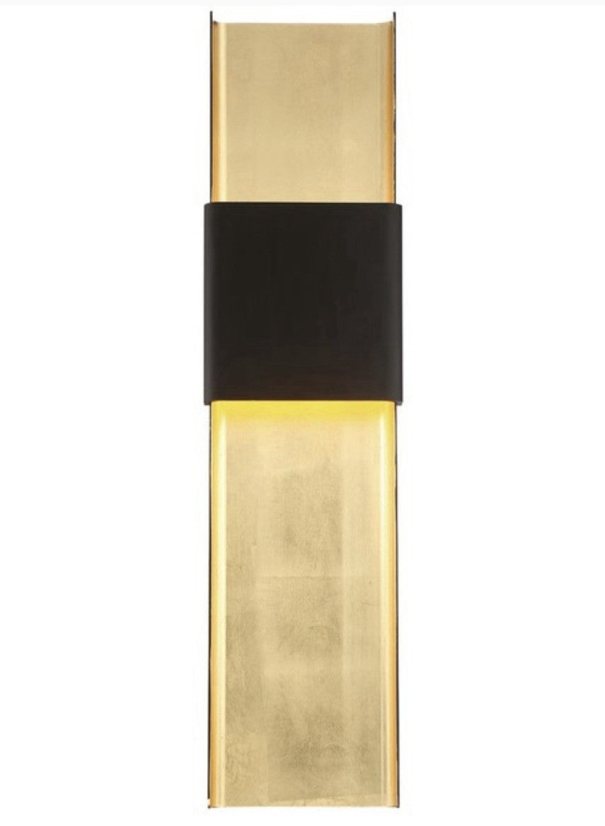 WAC Tribeca Wall Sconce Black & Gold Modern LED Light Fixture WS-W10314-BK/AB