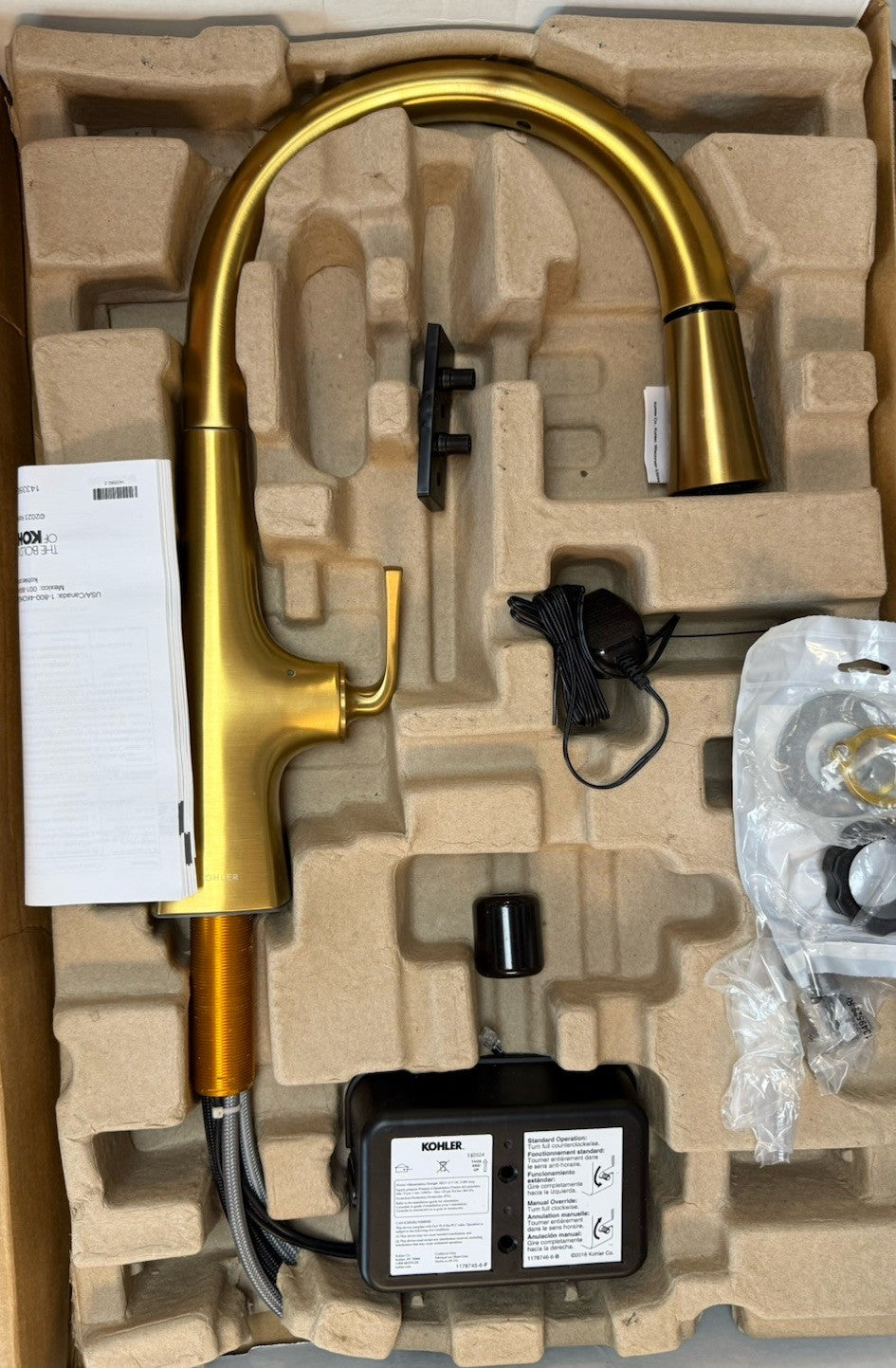 Kohler K-22068-2MB Graze Touchless Pull-Down Kitchen Faucet – Brushed Moderne Br