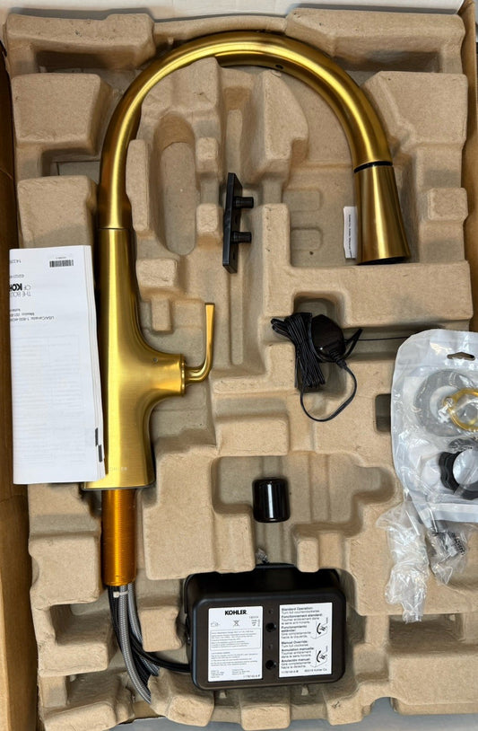 Kohler K-22068-2MB Graze Touchless Pull-Down Kitchen Faucet – Brushed Moderne Br
