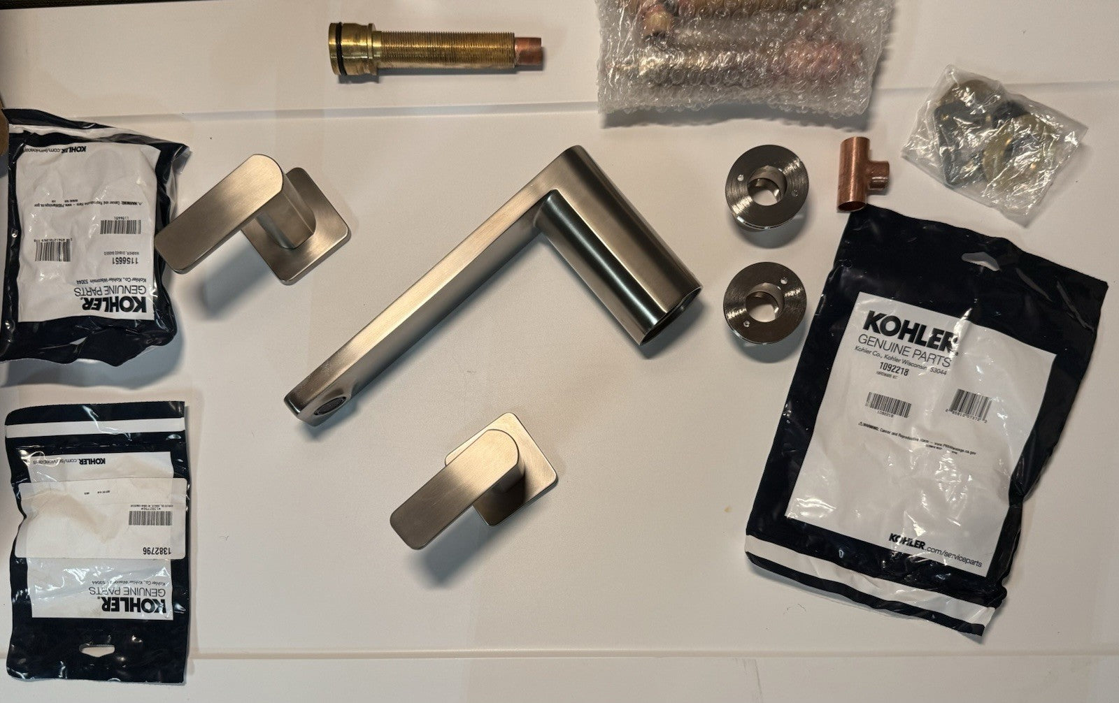 Kohler Parallel Roman Tub Filler Deck Mount Vibrant Brushed Nickel K-27121-4-BN