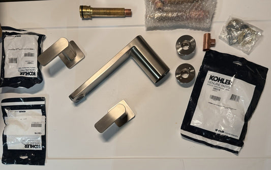 Kohler Parallel Roman Tub Filler Deck Mount Vibrant Brushed Nickel K-27121-4-BN