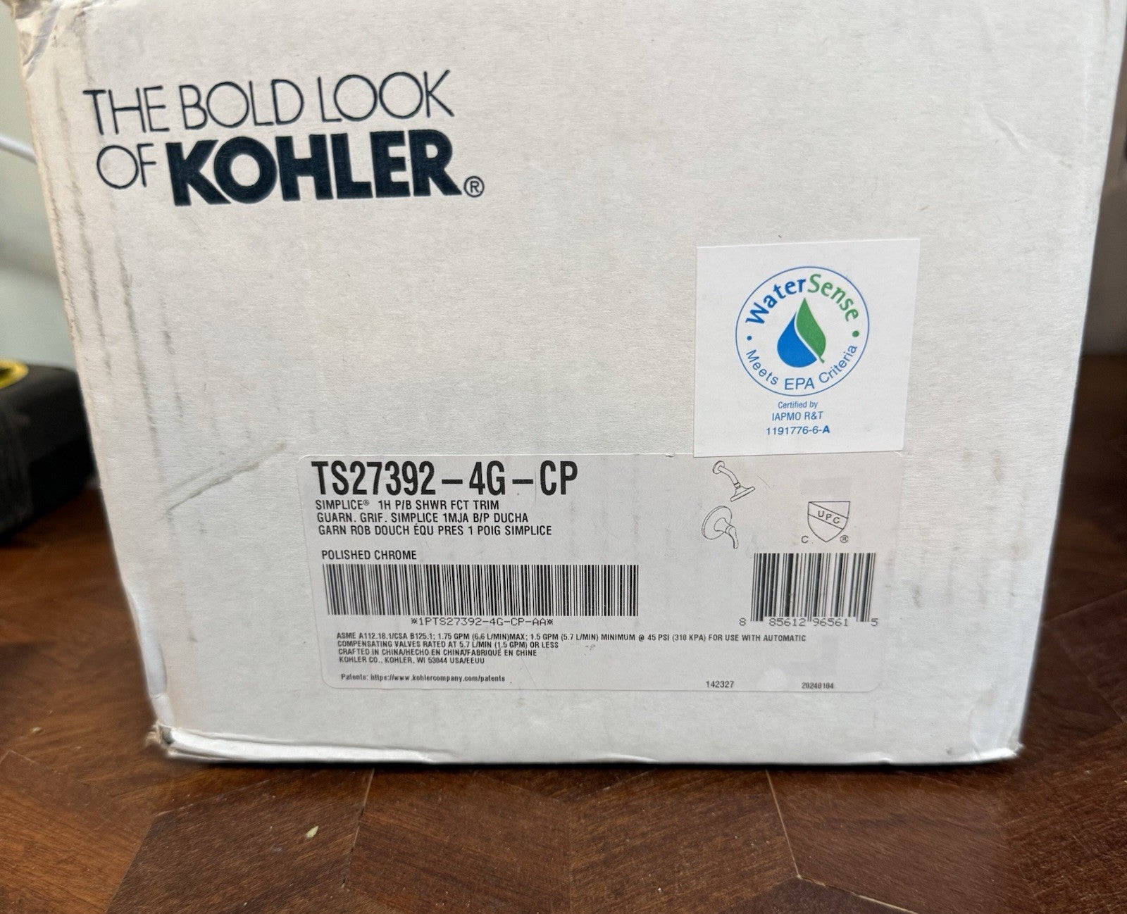 KOHLER TS27392-4G-CP  Simplice 1-Handle Shower Faucet Trim in Polished Chrome