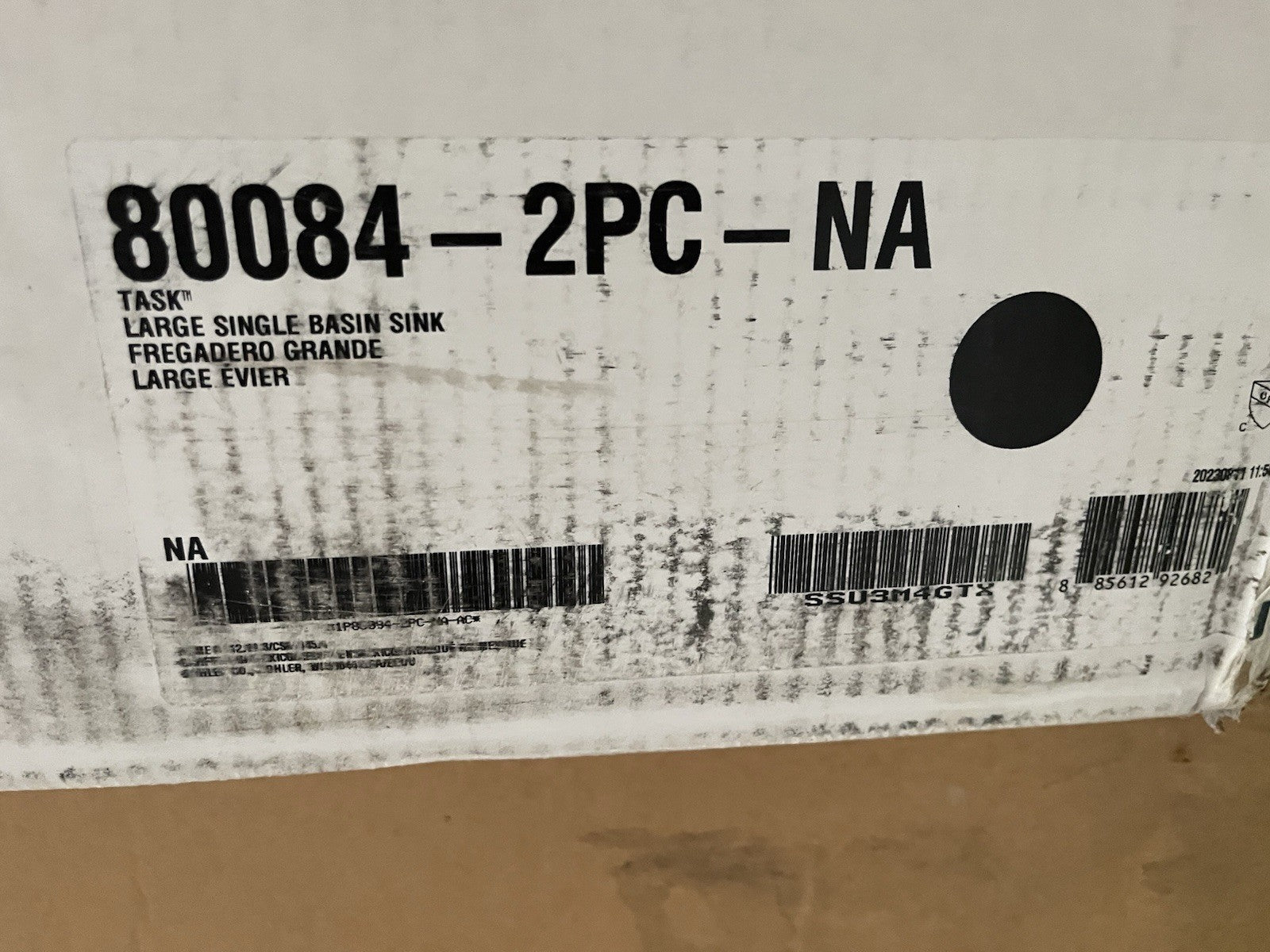 KOHLER 80084-2PC-NA Task 33" Stainless Steel Dual Mount Kitchen Sink Single