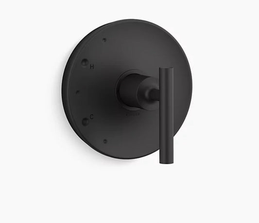 Kohler K-TS14423-4-BL Purist Valve Trim - Black Matte Finish | Rite-Temp Lever