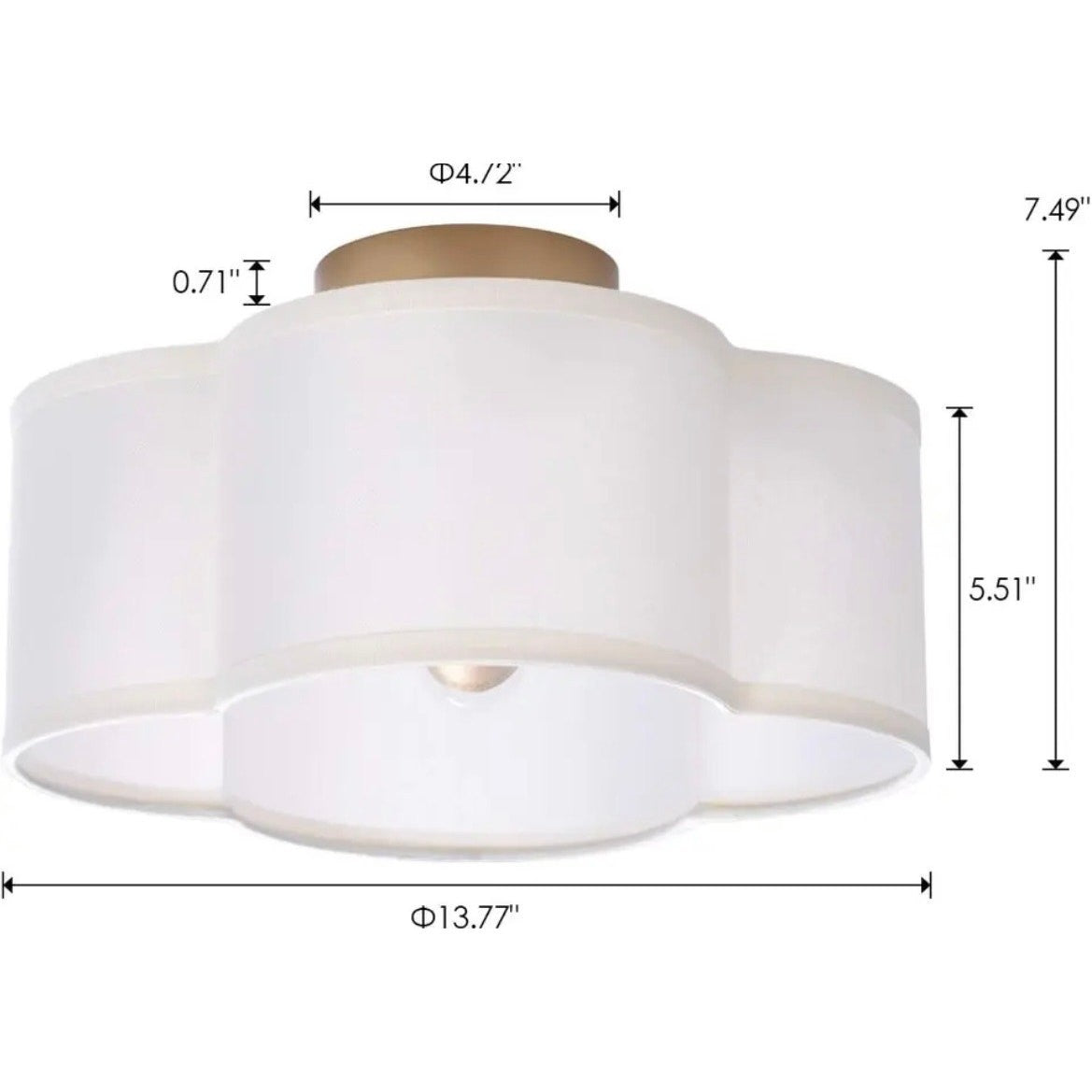 Viluxy Semi Flush Mount Ceiling Light