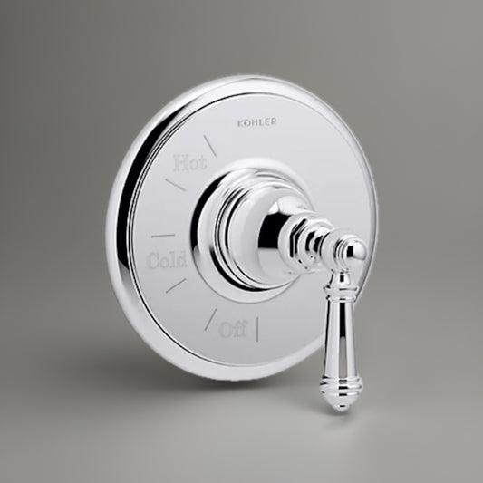 Kohler K‑TS72767‑4‑CP Artifacts Valve Trim  Lever Handle, Polished Chrome