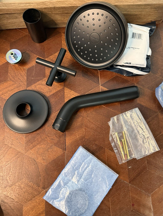 Kohler Purist Shower Trim Kit with Lever Handle – Matte Black (K-TS14422-3-BL)