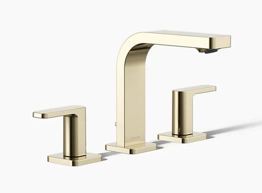 Kohler 23484-4-AF Parallel Widespread Lavatory Faucet – Vibrant French Gold