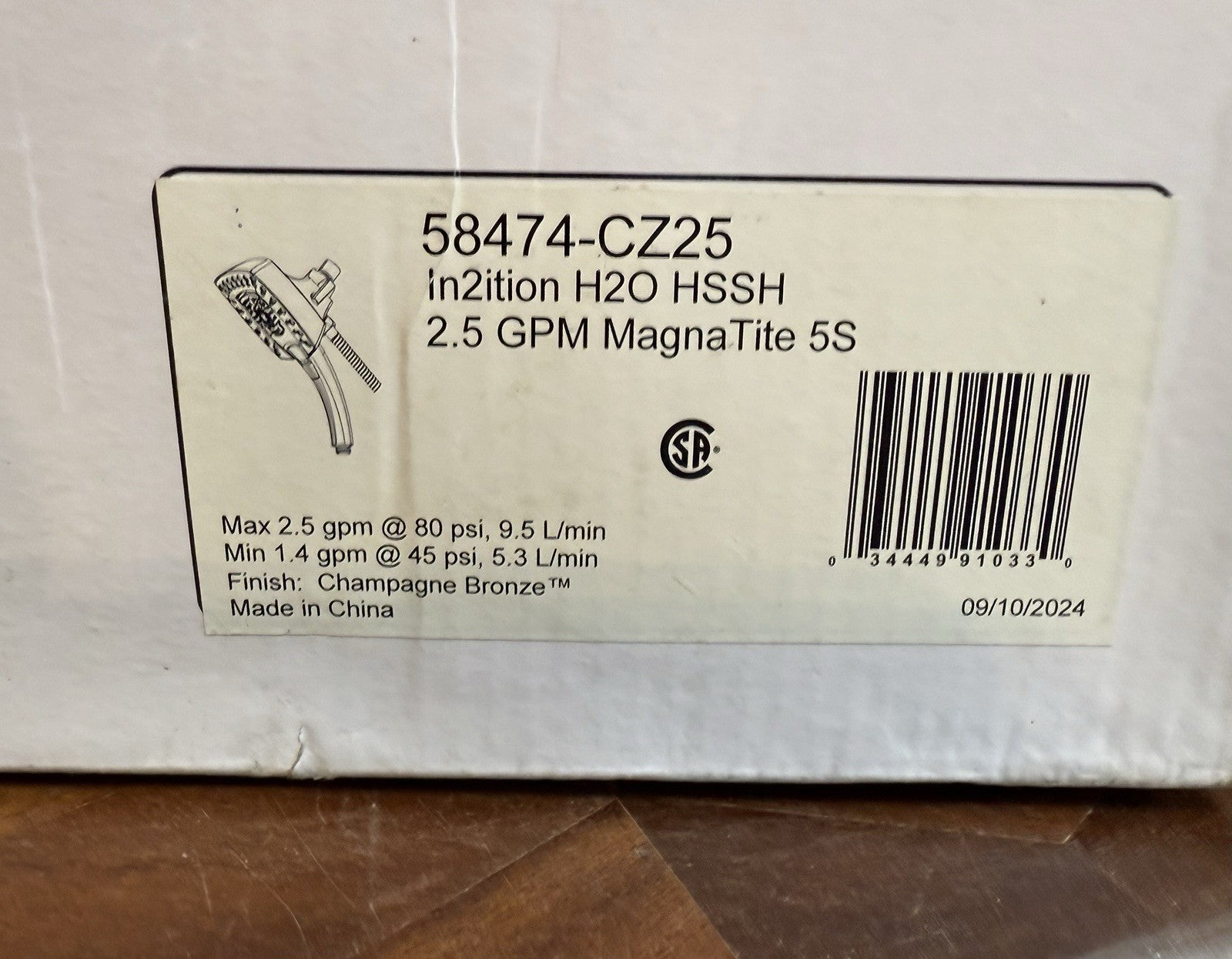 Delta 58474-CZ In2ition 2-in-1 Shower Head – Champagne Bronze (2.5 GPM)