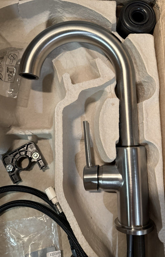 Delta Trinsic Single-Handle Pull-Down Bar Prep Faucet Arctic Stainless (9959-AR