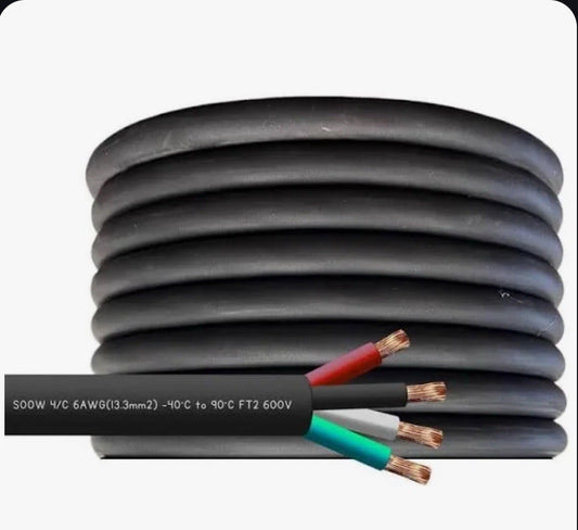 64100 100' 6/4 SOOW Wire Cord Cable Portable Power 6 Gauge 4 Conductor