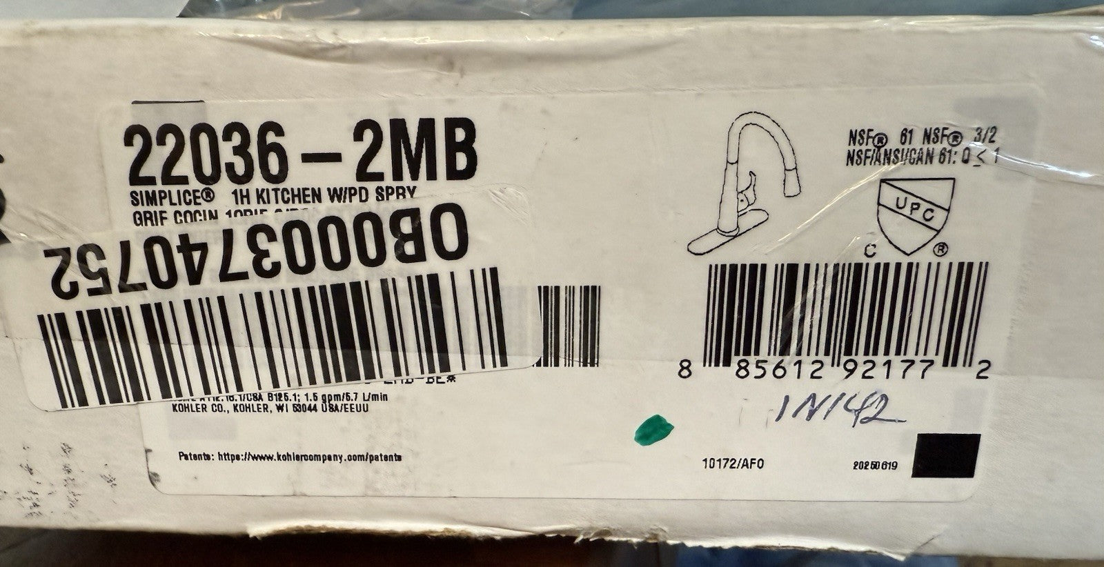 Kohler Simplice K-22036-2MB Touchless Pull-Down Kitchen Faucet – Brushed Moderne