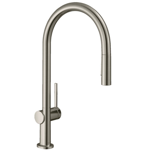 Hansgrohe 72846801 Talis N Kitchen Faucet Pull Down 2-Spray Steel Optik