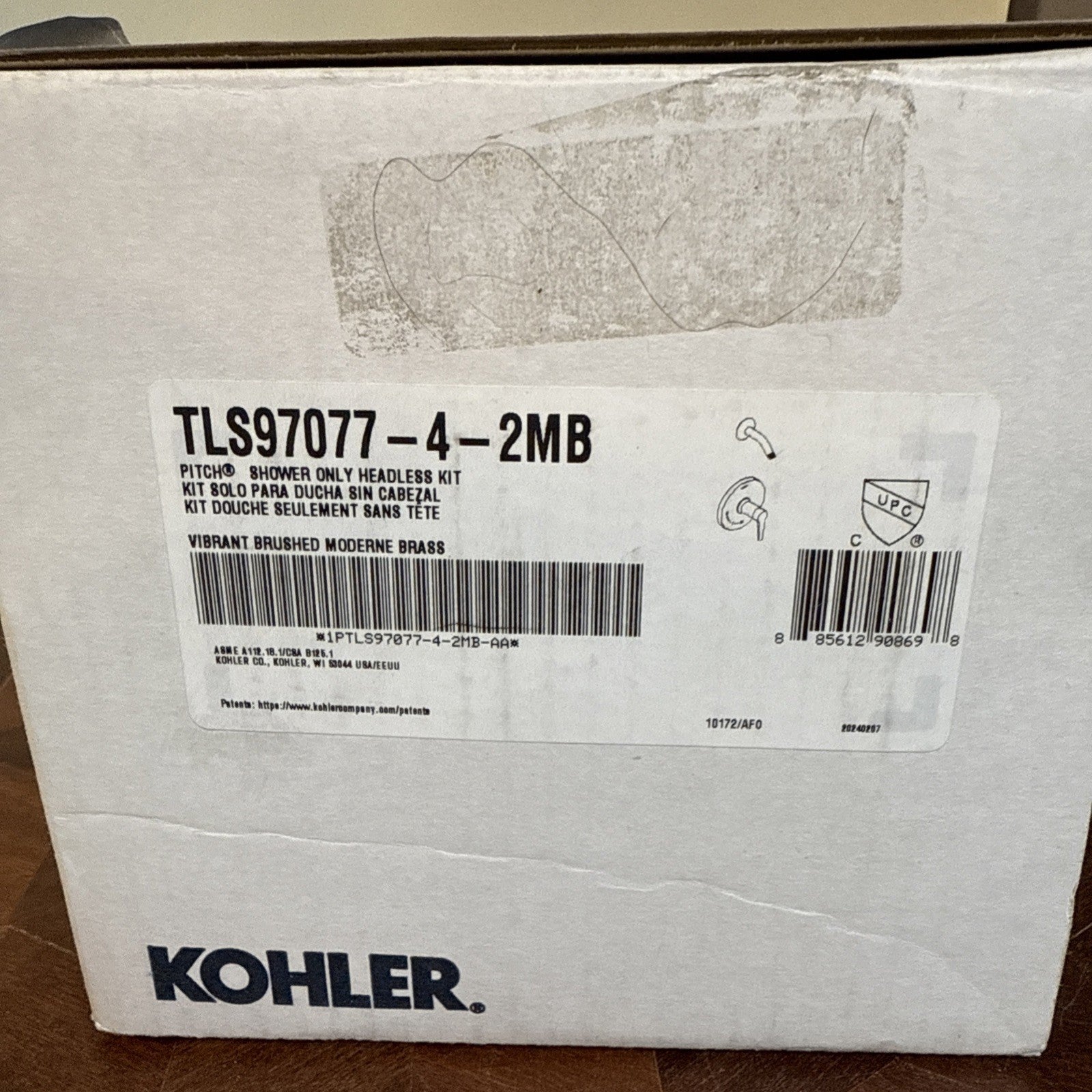 Kohler K‑TLS97077‑4‑2MbPitch Shower Trim Vibrant brushed, Single-Handle – New