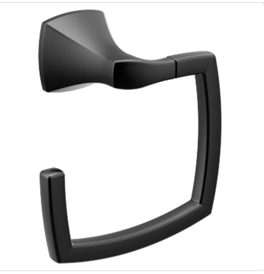 🧼 Moen YB5186BN Voss Towel Ring – Brushed Nickel Modern Square Mount