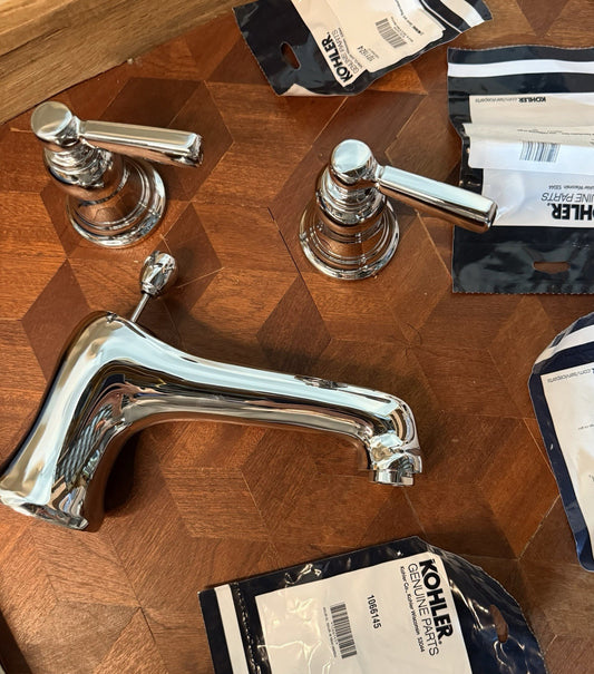 Kohler Bancroft Two-Handle Roman Tub Faucet Trim – Polished Chrome K-T10592-4-CP
