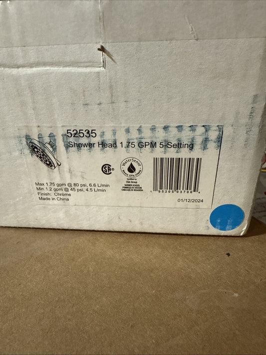 DELTA FAUCET -faucet 5-Spray Chrome Shower Head, Shower Head Chrome,