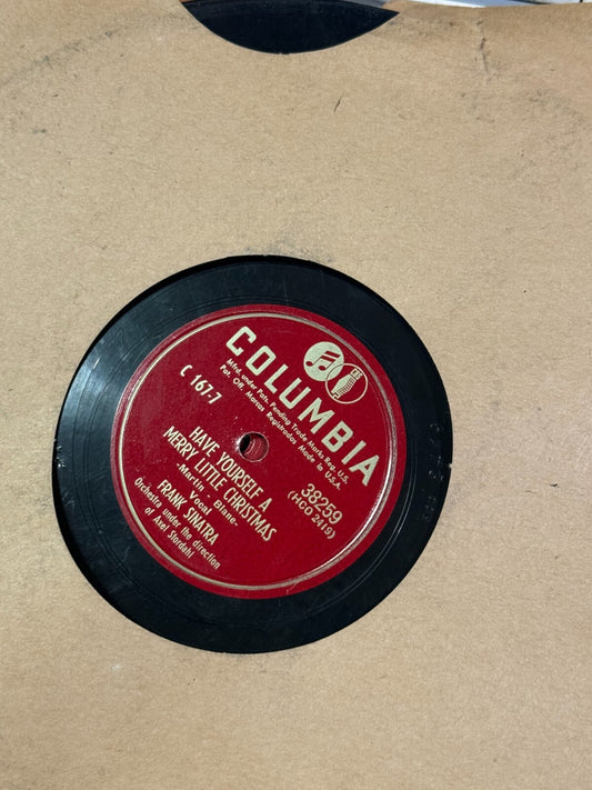 Frank Sinatra Columbia C-167 78 RPM 10" Shellac Xmas Record Set 1940s Vtg
