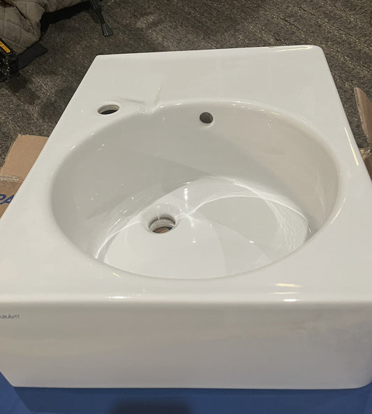 Duravit 684600011 Scola 24" Wall Mount Sink w/ Tap Hole & Overflow – White