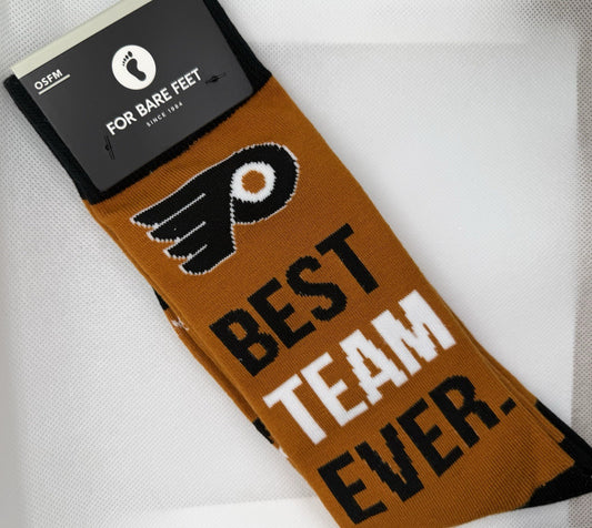 For Bare Feet Philadelphia Flyers  -Best Team Ever Socks OSFM