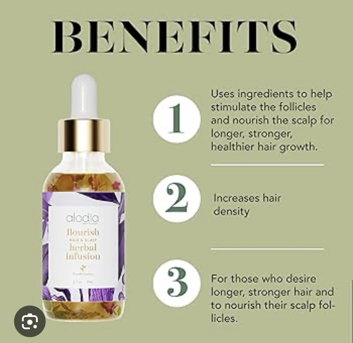 Alodia Flourish Hair & Scalp Herbal Infusion 2 oz – Natural Growth Oil Serum