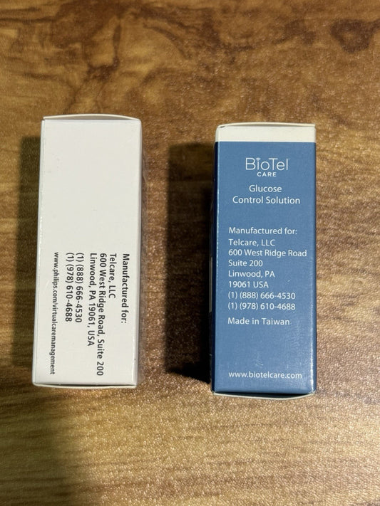 Philips Glucose Control Solution Level 1 & 2 Sealed Vials 2.5ml Each  exp8/6/25