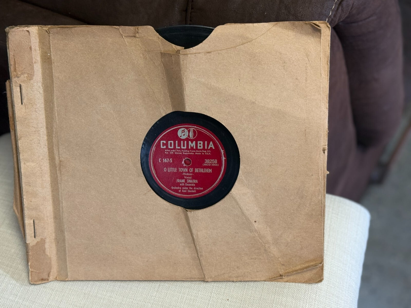 Frank Sinatra Columbia C-167 78 RPM 10" Shellac Xmas Record Set 1940s Vtg