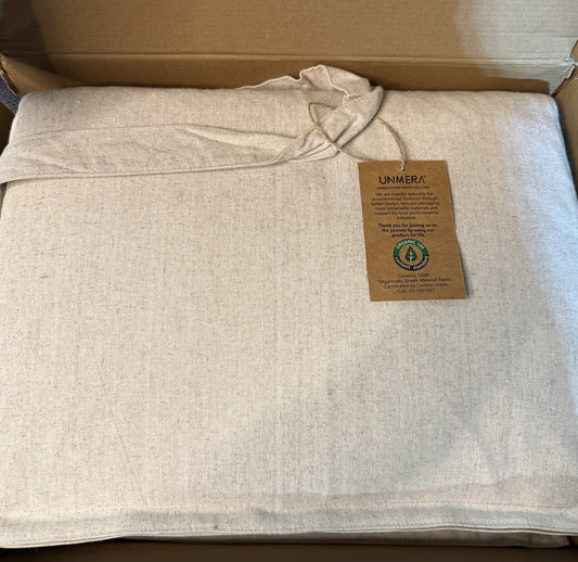 UNMERA Acupressure Mat and Pillow Set,Natural Eco Linen - Sage Green