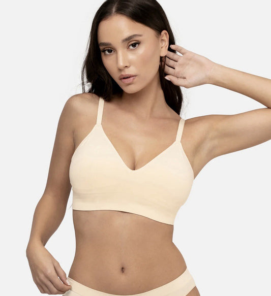 Underoutfit Neckline Pullover Bralette - 450 Sand, size M