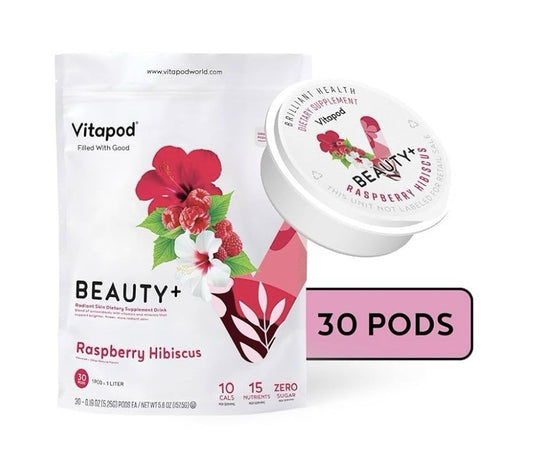 Vitapod pods Raspberry Hibiscus Beauty, 30 pods per package.