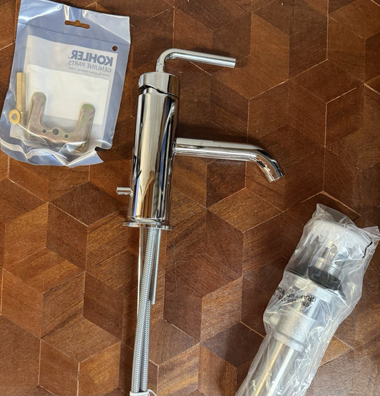 Kohler Purist K-14402-4A-CP Purist Single Hole Bathroom Faucet. Polished Chrome