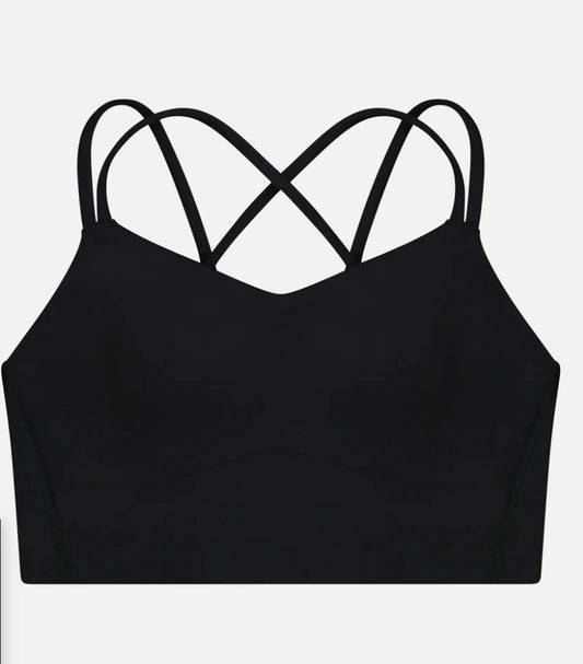 Underoutfit Longline Sports Bra - 1150 Black, Size Large