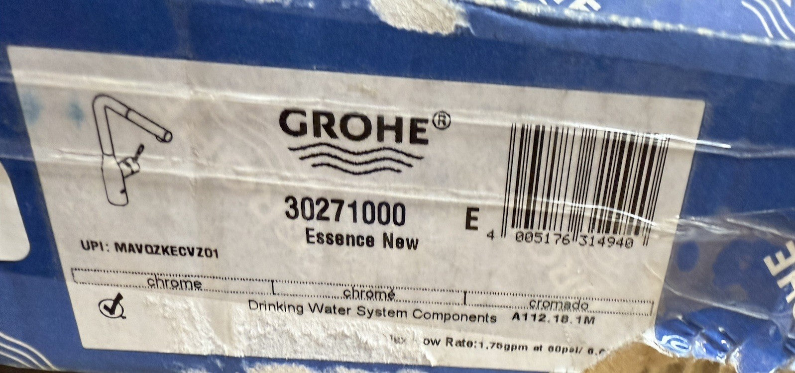 GROHE Essence Single-Handle Pull-Out Kitchen Faucet – Model 30271000 (StarLight