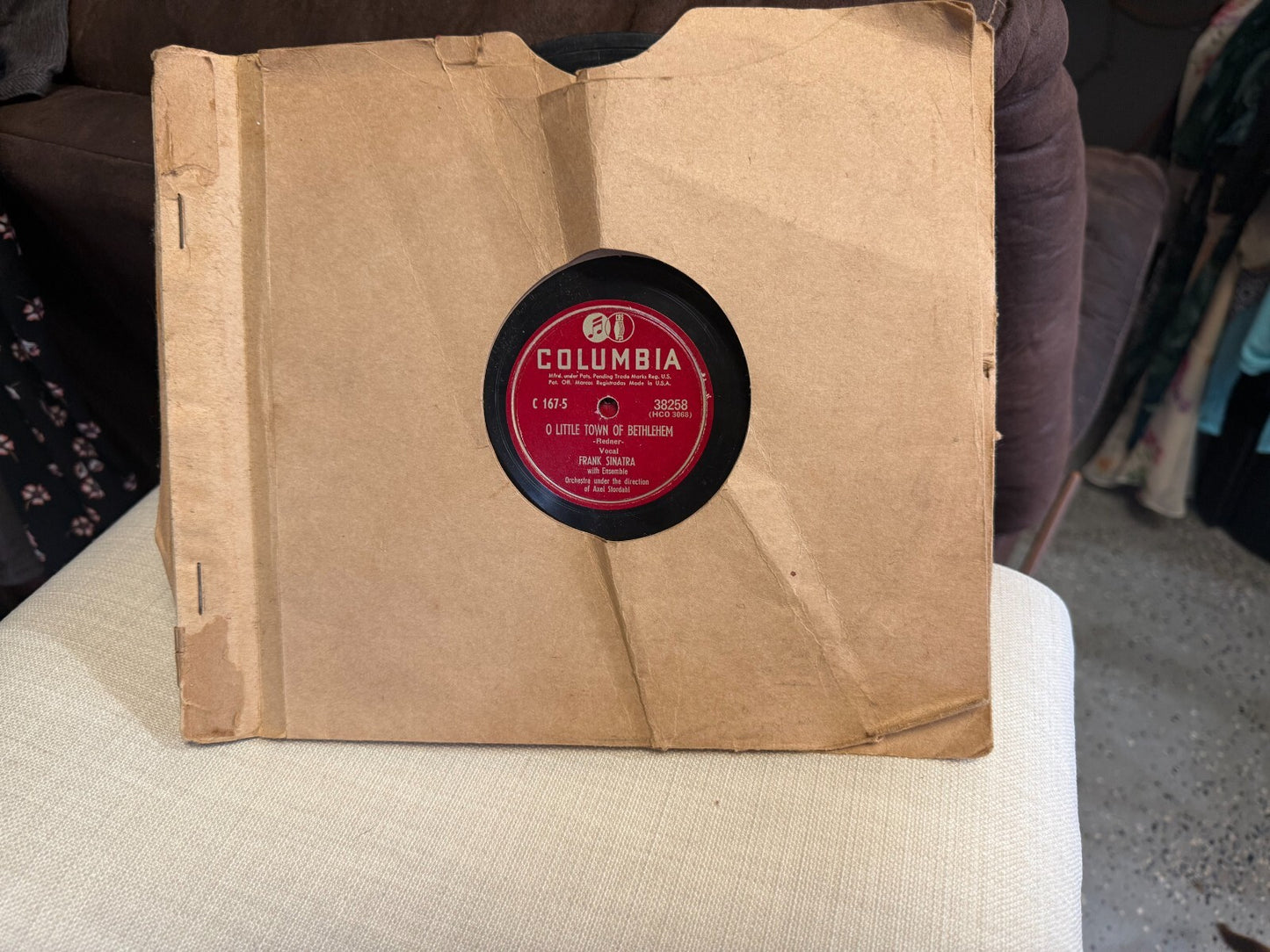 Frank Sinatra Columbia C-167 78 RPM 10" Shellac Xmas Record Set 1940s Vtg
