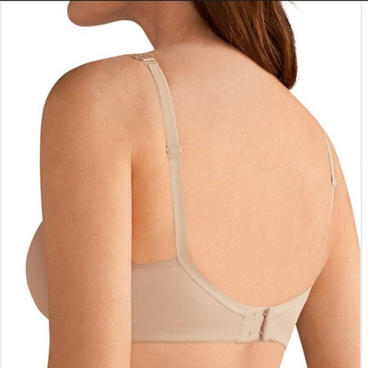 NWT- Amoena Mara Molded Foam Wireless Mastectomy Bra 1150, 42C Light Sand