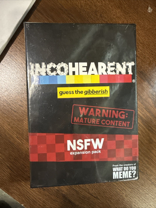 Incohearent NSFW Expansion Pack What Do You Meme? Adult Party Game NEW