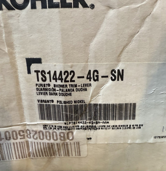 Kohler Purist Rite-Temp Shower Trim Kit with Lever Handle – Vibrant Polished Nic