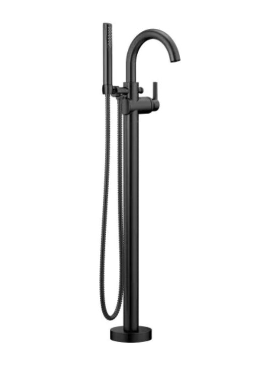 Delta Trinsic T4759-BLFL Floor Mount Tub Filler Trim with Hand Shower