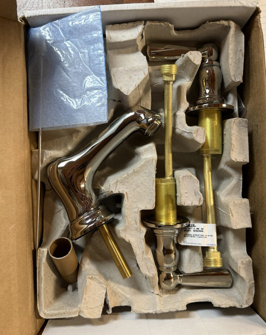 Kohler Bancroft Widespread Bathroom Faucet Polished Nickel – 3 Hole 1.2 GPM